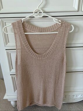 SHEIN Taupe Knit Scoop Neck Tank